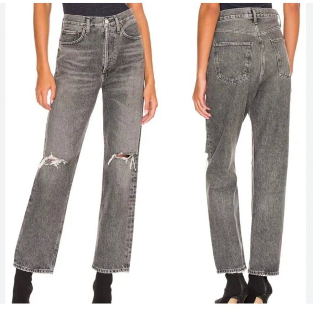 AGOLDE 90s Mid-Rise Loose Fit Jeans in Outline